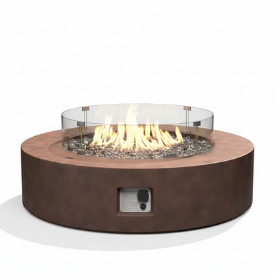 41''Round Fire Pit Table,50000 BTU Outdoor Propane Patio Fire Pit
